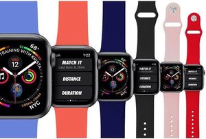 Puro PURO ICON - Elastyczny pasek sportowy do Apple Watch 42 / 44 mm (S/M & M/L) (ciemnozielony) 2