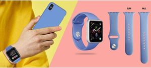 Puro PURO ICON - Elastyczny pasek sportowy do Apple Watch 42 / 44 mm (S/M & M/L) (granatowy) 6