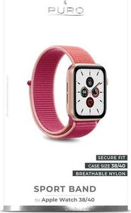 Puro PURO Nylon - Pasek do Apple Watch 38 / 40 mm (Koralowy/Różowy) 4