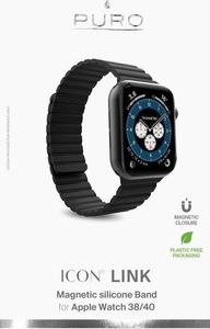 Puro PURO ICON LINK - Magnetyczny pasek do Apple Watch 38 / 40 mm (S/M) (czarny) 3