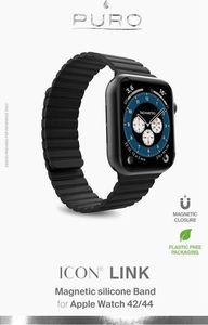 Puro PURO ICON LINK - Magnetyczny pasek do Apple Watch 42 / 44 mm (M/L) (czarny) 3