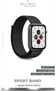 Puro PURO Nylon - Pasek do Apple Watch 42 / 44 mm (Czarny) 4