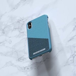Nordic Elements Nordic Elements Saeson Freja - Materiałowe etui iPhone Xs / X (Petrol) 8