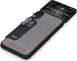 Nordic Elements Nordic Elements Saeson Idun - Materiałowe etui iPhone SE 2020 / 8 / 7 (Dark Brown Pattern 1) 8