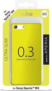 Puro PURO Ultra Slim "0.3" Cover MFX - Zestaw etui + folia na ekran Xperia M5 (limonkowy) 4