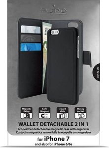 Puro PURO Wallet Detachable - Etui 2w1 iPhone SE 2020 / 8 / 7 / 6s (czarny) 10
