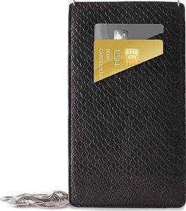 Puro PURO GLAM Chain - Etui uniwersalne do smartfonów z 2 kieszeniami na karty w/sliver chain XL (czarny) 2