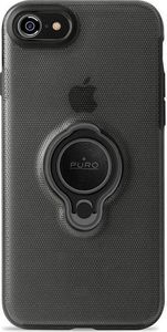 Puro PURO Magnet Ring Cover - Etui iPhone SE 2020 / 8 / 7 z magnetycznym uchwytem na palec (czarny) 2