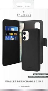 Puro PURO Wallet Detachable - Etui 2w1 iPhone 11 (czarny) 4