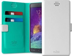 Puro PURO Uniwallet Bi-Color - Uniwersalne etui obrotowe 360 z kieszonkami na karty, rozmiar XXL (biały) 6