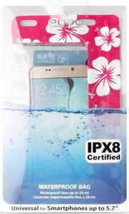 Puro PURO Waterproof Bag - Nieprzemakalne etui smartphone/phablet max. 5.7" (różowy) 3