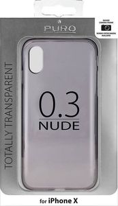 Puro PURO 0.3 Nude - Etui iPhone Xs / X (czarny przezroczysty) 4