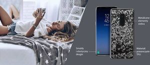 Puro PURO Glam Ice Light Cover - Etui Huawei P20 z metalicznymi elementami srebra 3