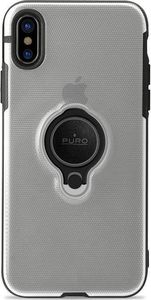 Puro PURO Magnet Ring Cover - Etui iPhone Xs / X z magnetycznym uchwytem na palec (przezroczysty) 2
