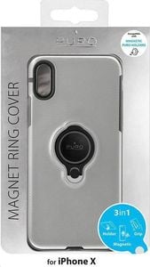 Puro PURO Magnet Ring Cover - Etui iPhone Xs / X z magnetycznym uchwytem na palec (przezroczysty) 6