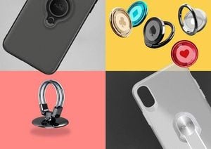 Puro PURO Magnet Ring Cover - Etui iPhone Xs / X z magnetycznym uchwytem na palec (przezroczysty) 7