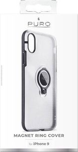 Puro PURO Magnet Ring Cover - Etui iPhone XR z magnetycznym uchwytem na palec (przezroczysty) 4