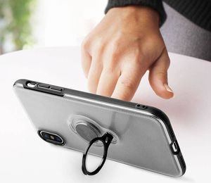 Puro PURO Magnet Ring Cover - Etui iPhone XR z magnetycznym uchwytem na palec (przezroczysty) 5