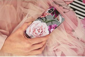 Puro PURO Glam Geo Flowers - Etui iPhone Xs / X (Pink Peonies) 4
