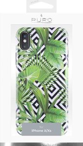 Puro PURO Glam Tropical Leaves - Etui iPhone Xs / X (Geometric Jungle) 3
