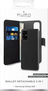 Puro PURO Wallet Detachable - Etui 2w1 Samsung Galaxy S20+ (czarny) 3