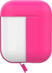 Puro PURO ICON Fluo Case - Etui do Airpods 1 & 2 gen z dodatkową osłonką (Fluo Fucsia + Fluo Orange Cap) 2