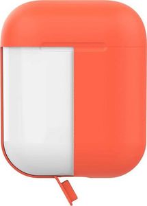 Puro PURO ICON Fluo Case - Etui do Airpods 1 & 2 gen z dodatkową osłonką (Fluo Orange + Fluo Fuchsia Cap) 2