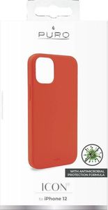Puro PURO ICON Anti-Microbial Cover - Etui iPhone 12 Mini z ochroną antybakteryjną (czerwony) 6