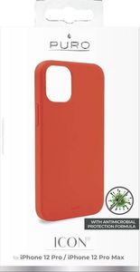 Puro PURO ICON Anti-Microbial Cover - Etui iPhone 12 / iPhone 12 Pro z ochroną antybakteryjną (czerwony) 5