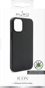 Puro PURO ICON Anti-Microbial Cover - Etui iPhone 12 Pro Max z ochroną antybakteryjną (czarny) 6
