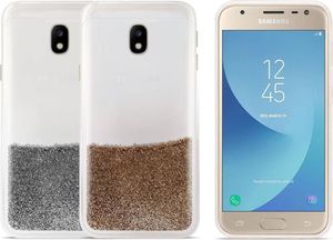Puro PURO Sand Cover - Etui Samsung Galaxy J3 (2017) (liquid & glitters Silver) 3