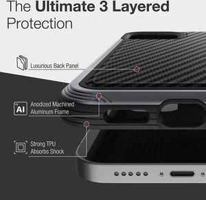 X-doria X-Doria Raptic Lux - Etui aluminiowe iPhone 12 / iPhone 12 Pro (Drop test 3m) (Black Carbon Fiber) 11