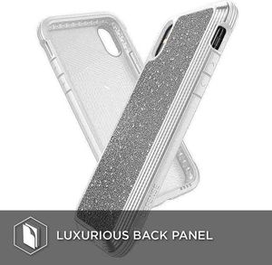 X-doria X-Doria Defense Lux - Etui aluminiowe iPhone Xs Max (Drop test 3m) (White Glitter) 2