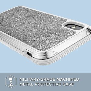 X-doria X-Doria Defense Lux - Etui aluminiowe iPhone Xs Max (Drop test 3m) (White Glitter) 3