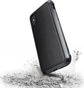 X-doria X-Doria Defense Lux - Etui aluminiowe iPhone Xs / X (Drop test 3m) (Black Leather) 3