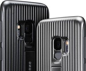 Samsung Samsung Protective Standing Cover - Etui Samsung Galaxy S9 z podstawką (srebrny) 10