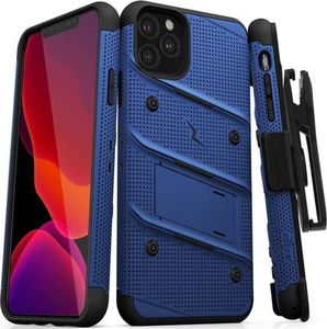 Zizo Zizo Bolt Cover - Pancerne etui iPhone 11 Pro ze szkłem 9H na ekran + podstawka & uchwyt do paska (Blue/Black) 1
