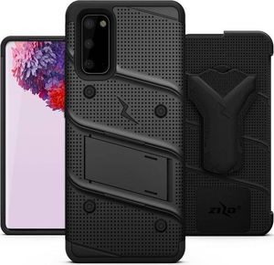 Zizo Zizo Bolt Cover - Pancerne etui Samsung Galaxy S20 oraz podstawka & uchwyt do paska (Black/Black) 3