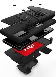 Zizo Zizo Bolt Cover - Pancerne etui Samsung Galaxy S20 oraz podstawka & uchwyt do paska (Black/Black) 4
