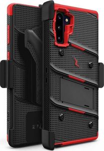 Zizo Zizo Bolt Cover - Pancerne etui Samsung Galaxy Note 10 oraz podstawka & uchwyt do paska (Black/Red) 6