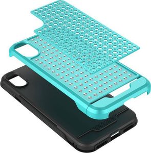 Zizo Zizo Star Diamond Hybrid Cover - Etui iPhone X (Teal/Black) 4
