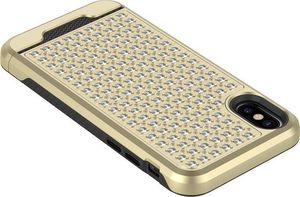 Zizo Zizo Star Diamond Hybrid Cover - Etui iPhone X (Gold/Black) 2