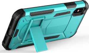 Zizo Zizo Hybrid Transformer Cover - Pancerne etui iPhone X z podstawką (Teal/Black) 5