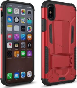 Zizo Zizo Hybrid Transformer Cover - Pancerne etui iPhone X z podstawką (Red/Black) 2
