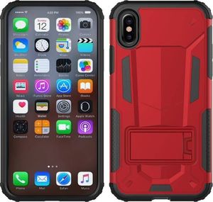 Zizo Zizo Hybrid Transformer Cover - Pancerne etui iPhone X z podstawką (Red/Black) 3