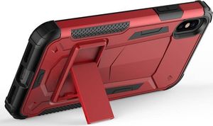 Zizo Zizo Hybrid Transformer Cover - Pancerne etui iPhone X z podstawką (Red/Black) 5