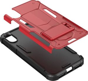 Zizo Zizo Hybrid Transformer Cover - Pancerne etui iPhone X z podstawką (Red/Black) 6