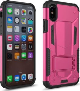 Zizo Zizo Hybrid Transformer Cover - Pancerne etui iPhone X z podstawką (Hot Pink/Black) 2