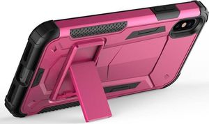 Zizo Zizo Hybrid Transformer Cover - Pancerne etui iPhone X z podstawką (Hot Pink/Black) 5