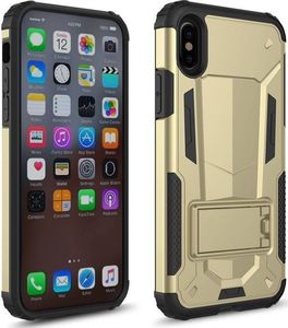 Zizo Zizo Hybrid Transformer Cover - Pancerne etui iPhone X z podstawką (Gold/Black) 2